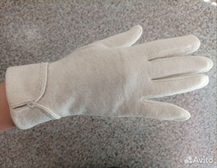 Перчатки лайкра и шерсть