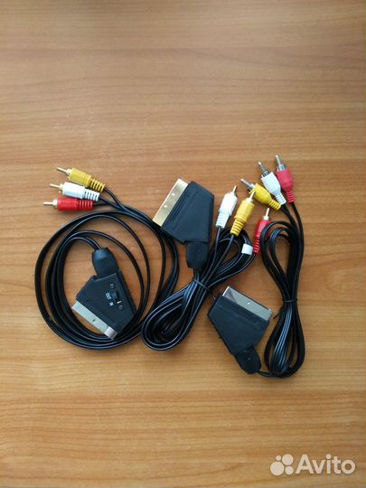 Кабель Scart тюльпаны