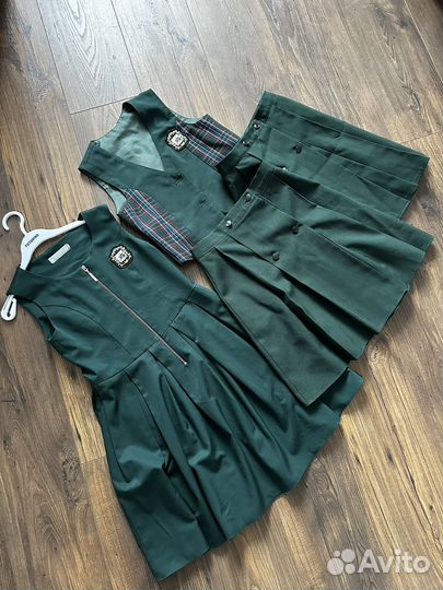Школьная форма для девочки 146 зеленая
