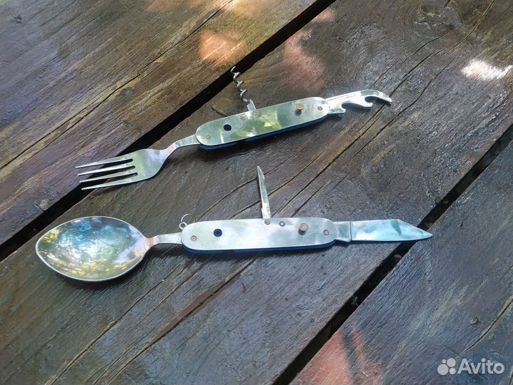 Складные ложка и вилка пара