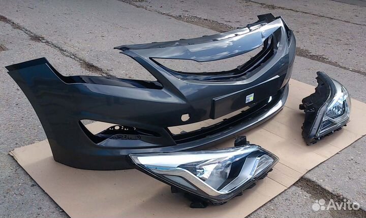 Бампер капот фара радиатор хендай солярис solaris