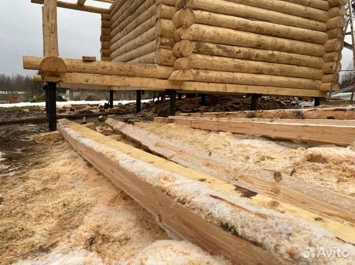 Винтовые сваи под сруб