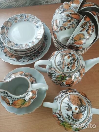 Чайный сервиз лфз, тарелки и селедница СССР