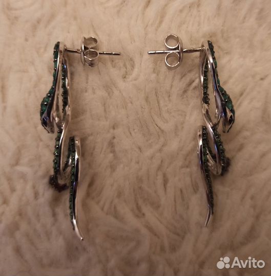 Серьги и браслет серебро 925