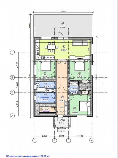 Коттедж 170 м² на участке 8,5 сот.