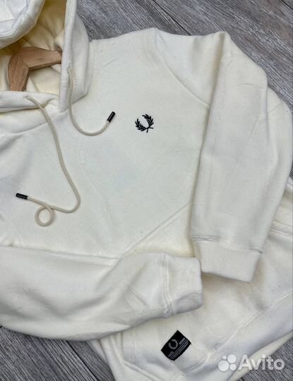 Fred perry толстовка худи на флисе утепленная