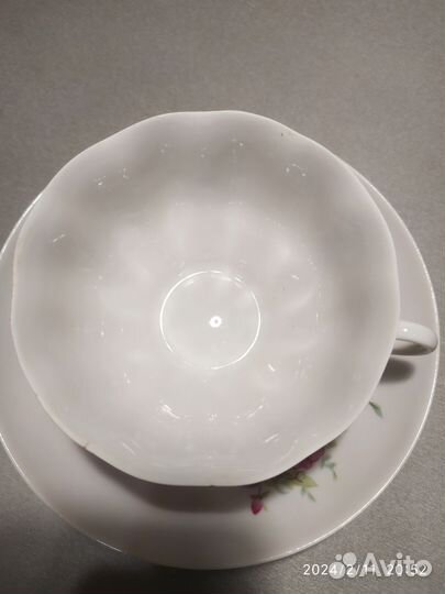 Фарфоровая чашка с блюдцем СССР