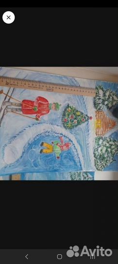 Рисунок А3 новогодн.фантазии.Карандаш