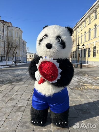 Мишка аниматор панда медведь ростовая кукла