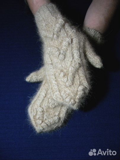 Варежки женские из собачьей шерсти Стрелы Амура