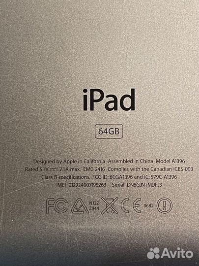 iPad 2 2011 64 Гб, wifi+sim