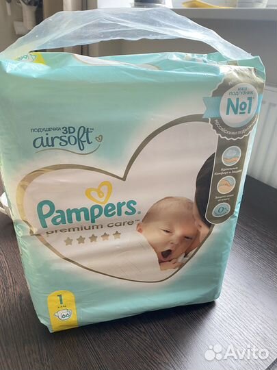 Подгузники Pampers premium care 1