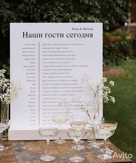 План рассадки гостей