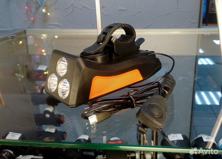 Фонарь на велосипед + гудок