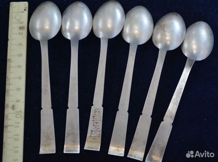 Серебряные чайные ложки- 875. звезда