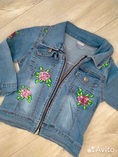 Джинсовый костюм для девочки 92