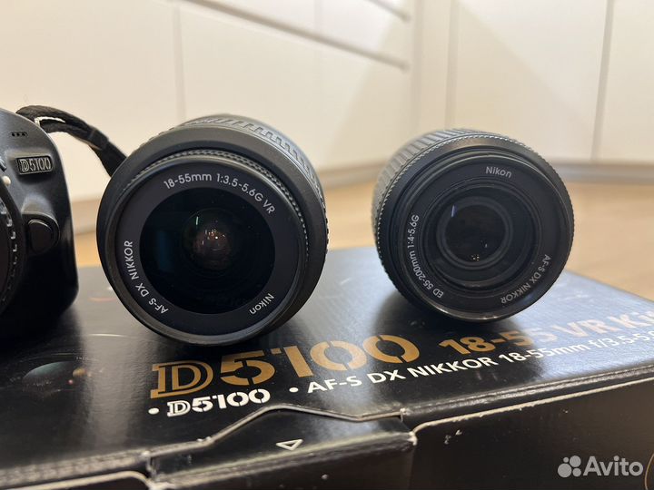 Зеркальный фотоаппарат nikon d5100 +2 объектива
