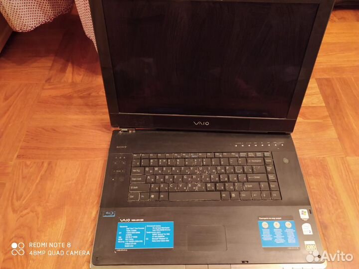 Ноутбук Sony Vaio 2009г на запчасти или ремонт