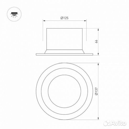 Встраиваемый светильник Arlight MS-drop-built 041499