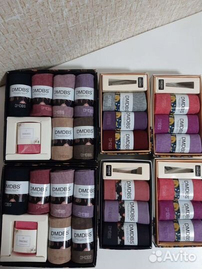 Носки мужские и женские в коробочке, подарочные но