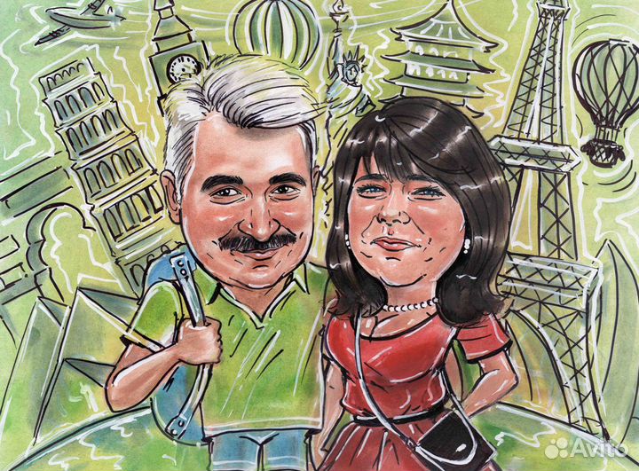 Шарж по фото на заказ. Шаржист на празднике