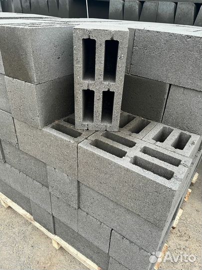 Блок перегородочный 2х- пустотный керамзитобетонны