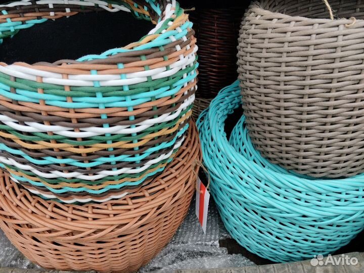 Кашпо корзины из ротанга