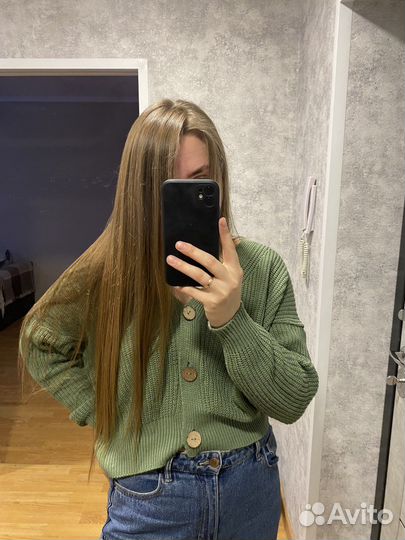 Кардиган женский вязаный на пуговицах оверсайз