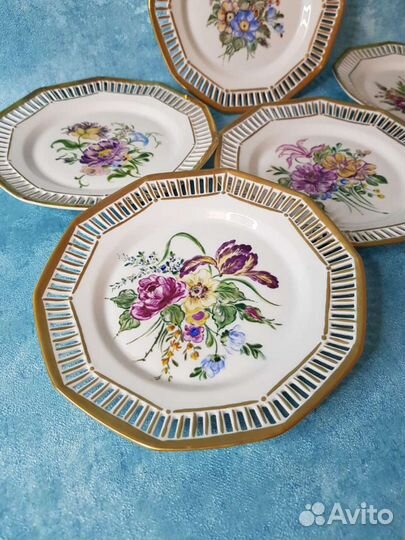 Англия тарелки с ручной росписью