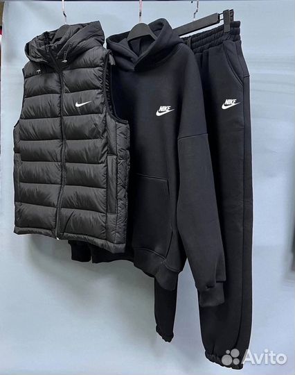 Спортивный костюм мужской тройка на флисе Nike