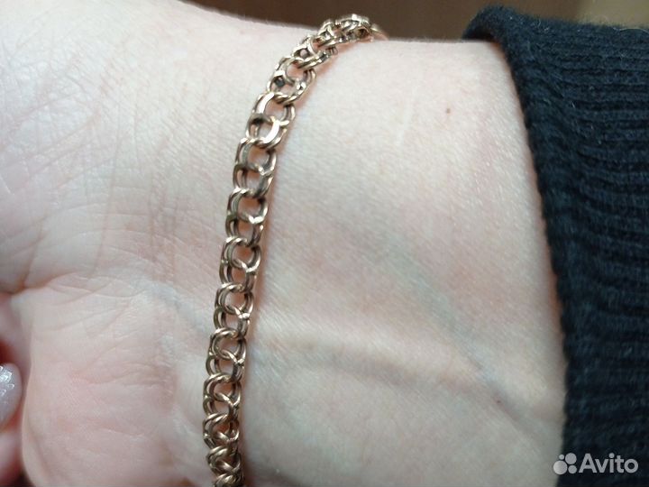 Золотой браслет19.5см