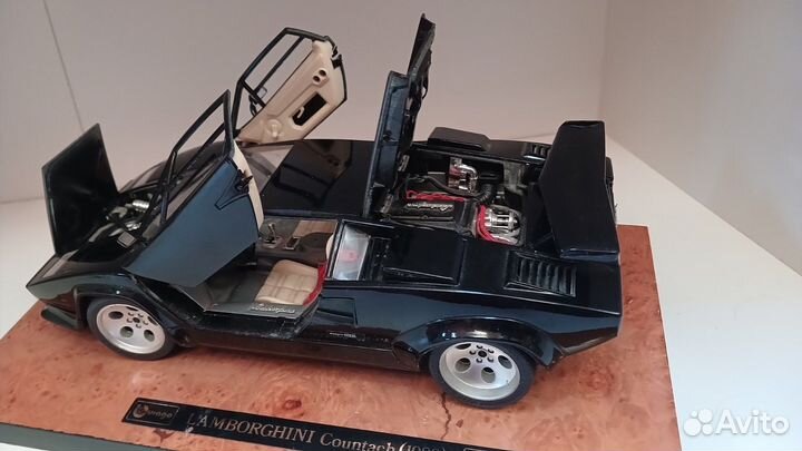 1/18 Bburago Lamborghini Countach Schwarz Италия
