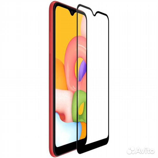 Защитные Стекла для samsung A01 (черная рамка)