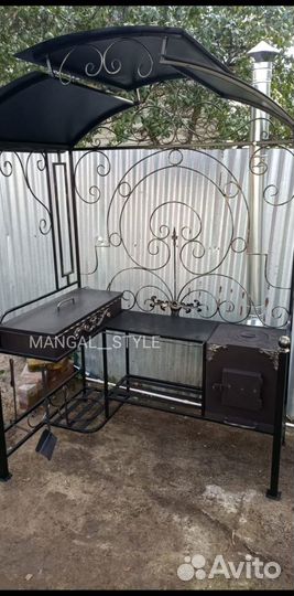 Мангал с крышей