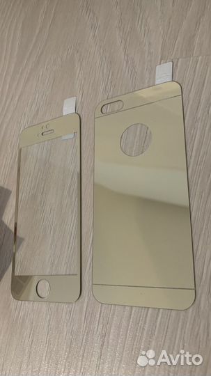 Защитное стекло iPhone 5s (набор из 7штук) + чехол