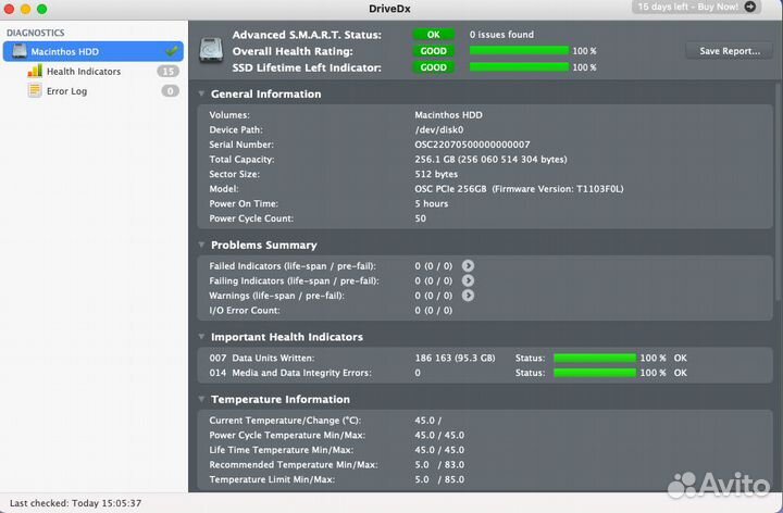 Новый 256 gb PCIe SSD-диск для Macbook 2013-2015