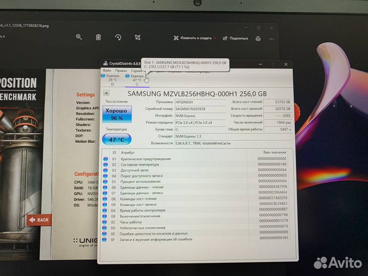 Ноутбук HP omen Core i7 6 ядер/ RTX 2060/ SSD+HDD