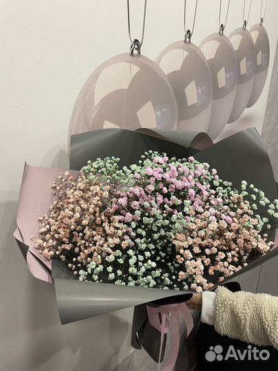 Букет цветов из гипсофилы, доставка