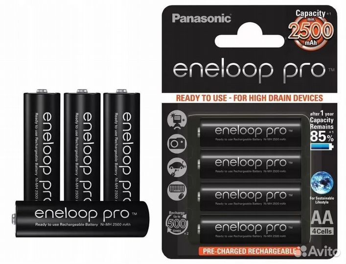 Аккумулятор AA 2500mAh Panasonic Eneloop Pro 2шт