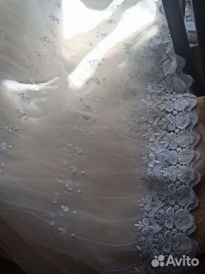 Занавеска органза 5 м/ Отрез ткани новый