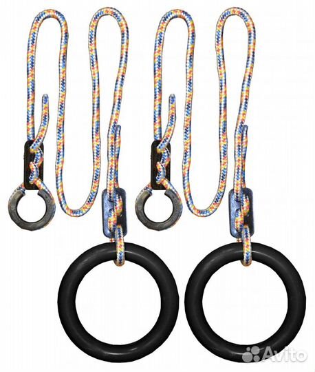 Кольца гимнастические круглые, черные