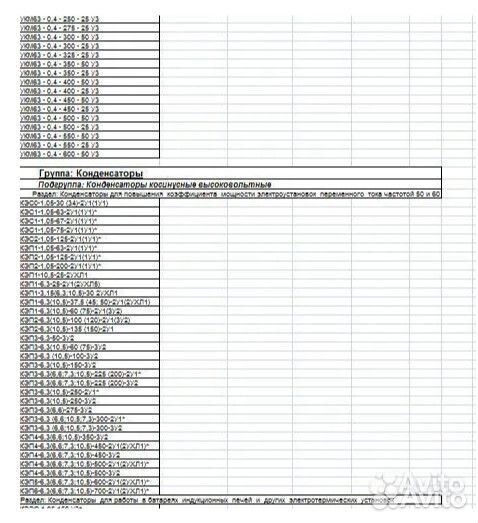 Конденсаторы до 3000квар,конденсаторные установки