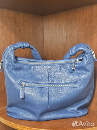 Сумка Giorgio Ferretti синяя натуральная кожа