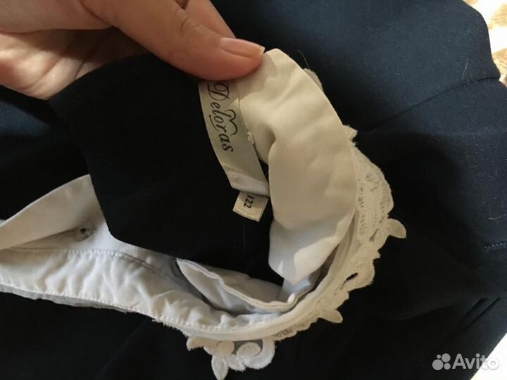 Школьное платье синее