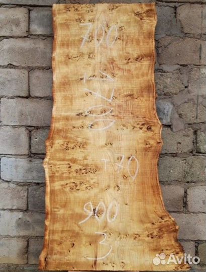 Слэб.Стол,столешница, массив, каповый тополь