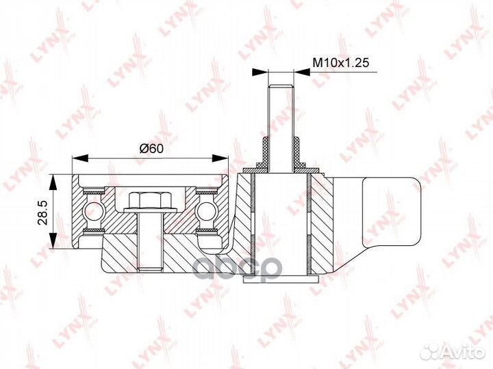 Ролик натяжной ремня грм PB1252 lynxauto