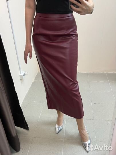 Юбка из экокожи