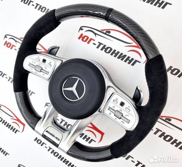 Руль 63 AMG Карбон + подушка на Mercedes Benz