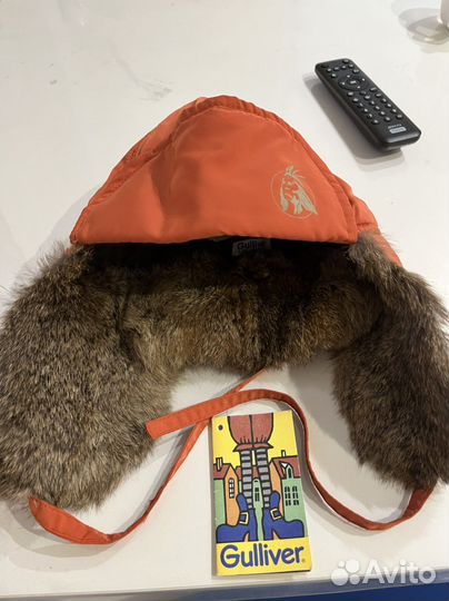 Шапка-ушанка с мехом кролика Gulliver