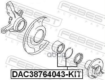 Подшипник ступичный передний (38x76x40x43) DAC3